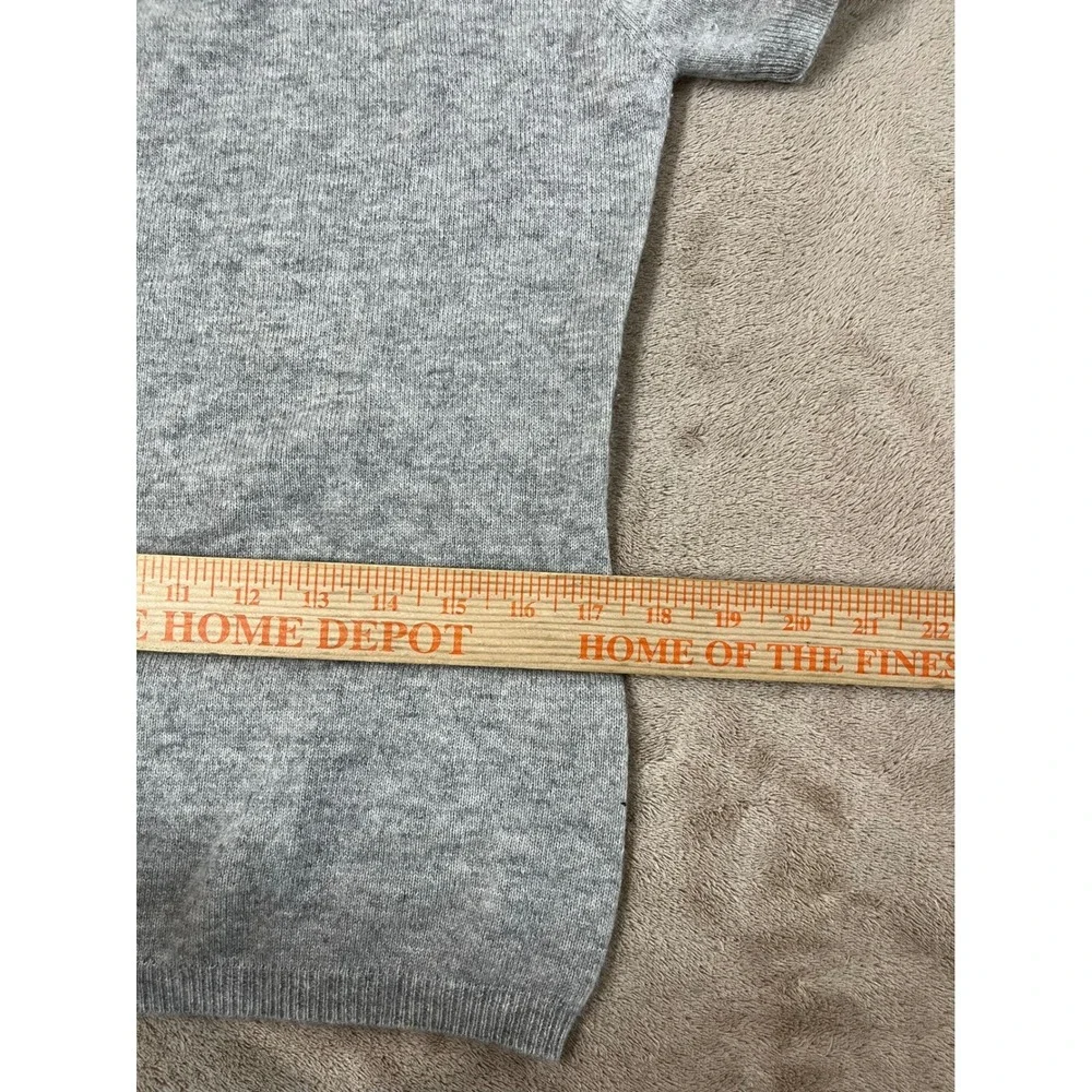 Wendy B. Cashmere Sweater Shirt/Blouse Women's Medium Gray Luxury Knit S/S EUC